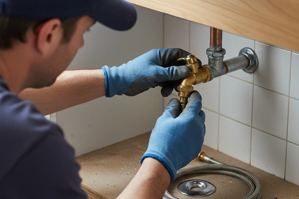 Shutoff valve and fitting work during Burst Pipe Repair in Vancleave